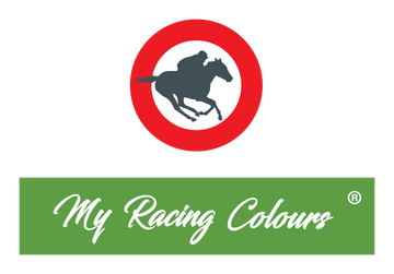 Logo of My Racing Colours with a horse and jockey icon on a white background